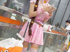 KFC_Pink_knee-high_socks_with_purple_lace_inside Sensual Lingerie Goddess Indulges in Passionate Intimacy Moments